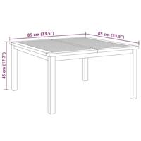 Salontafel Bruin 85 x 85 x 45 cm Massief teakhout - thumbnail