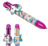 Unicorn 6-kleuren balpen ca. 14cm - thumbnail