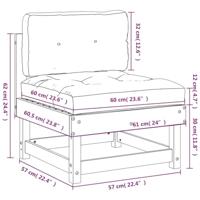Middenbank met kussens massief grenenhout - thumbnail