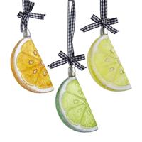 Lemon kunststof h9 cm Ornament kerstbal IX Kurt S. Adler - Kurt s adler - thumbnail