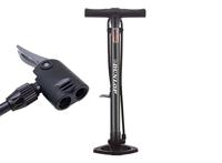 Dunlop Fietspomp staand met Extra Ventielen Zwart - thumbnail