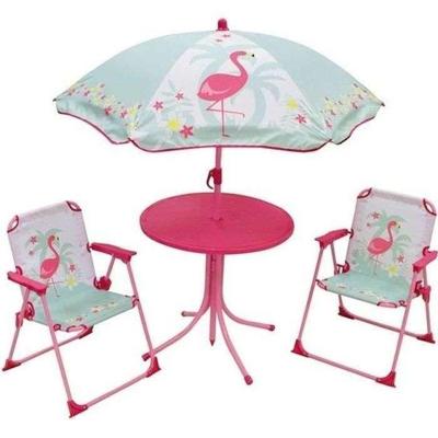 Tuinmeubilair Fun House Kinderen Roze flamingo 4 Onderdelen