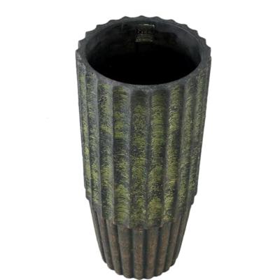 PTMD Bloempot Niki - 22x22x50 cm - Cement - Groen