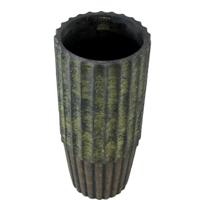 PTMD Bloempot Niki - 22x22x50 cm - Cement - Groen - thumbnail