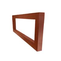 Zichtbare Beugels voor Bovenblad 4 cm Mat Koper (2 stuks) - thumbnail