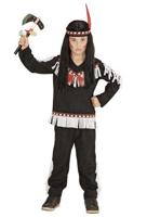 Indiaanse jongen zwart - thumbnail