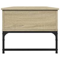 Salontafel 100x50x40 cm bewerkt hout en metaal sonoma eiken - thumbnail