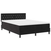 Boxspring bed met matras Zwart 140 x 200 cm Fluweel - thumbnail