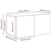 Tv-meubelset 2 pcs Oud hout 80 x 30 x 30 cm Bewerkt hout - thumbnail