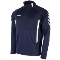 hummel Authentic 1/4-Zip Trainingstrui Donkerblauw Wit - thumbnail