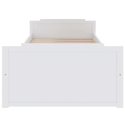 Bedframe met lades massief grenenhout wit 90x200 cm