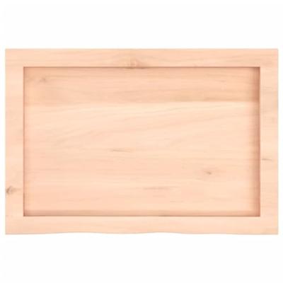 Wastafelblad 60x40x(2-4) cm onbehandeld massief hout Wastafelblad 60x40x(2-4) cm onbehandeld massief hout