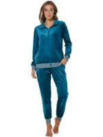 Pastunette warm velours huispak - Sangria Nights - Warm 2-delig pyjama pak fleece - Copy - thumbnail