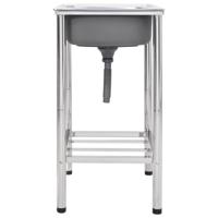 Campinggootsteen enkele bak roestvrij staal - thumbnail