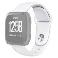 Fitbit Versa 1 / 2 & Lite siliconen bandje - Maat: Large - Wit - thumbnail