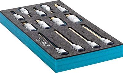 HAZET Dopsleutelbitset 163-220/13 · 1/2 inch (12,5 mm) vierkant hol · Binnen-zeskant-profiel · 13-delig · 5 - 10