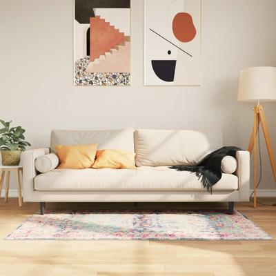 VidaXL Vloerkleed wasbaar anti-slip 80x150 cm meerkleurig