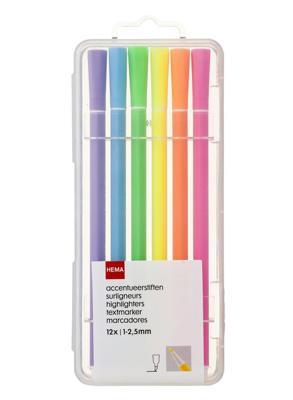 HEMA 12-pak Accentueerstiften