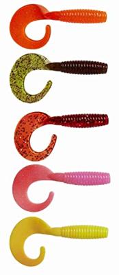 DAM Grup Curl Tail 7 cm UV Orange Silver
