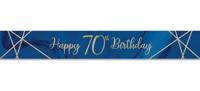 Foliebanner 70 jaar Navy Blauw/Goud (275cm) - thumbnail