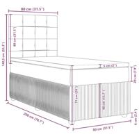 Boxspring met matras stof donkerbruin 80x200 cm - thumbnail