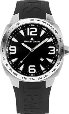 Horlogeband Jacques Lemans 1-1224 Rubber Zwart 19mm