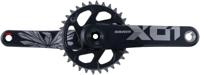SRAM crankstel "x01 eagle" crankset x01 eagle 32t boost 165mm lunar po. - thumbnail