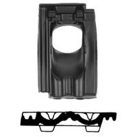 Kunststof dakpan "Mulden vlak" Ø110 en Ø131mm - thumbnail