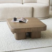 Eleonora Salontafel 'Harmonie' Eiken, 80 x 80cm, kleur Bruin - thumbnail