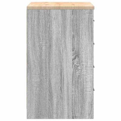 Garagekast 60x51x85 cm massief grenenhout grijs sonoma Garagekast 60x51x85 cm massief grenenhout grijs sonoma