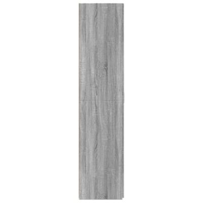 Hoge kast 70x42,5x185 cm bewerkt hout grijs sonoma eikenkleurig