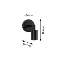 Paulmann Ravi 71139 Wandlamp E27 Zwart (mat) - thumbnail