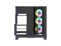 Thermaltake View 390 Air Future Dusk PC-behuizing Donkerblauw Stoffilter, Geïntegreerde verlichting, 2 voorgeïnstalleerde ventilators - thumbnail