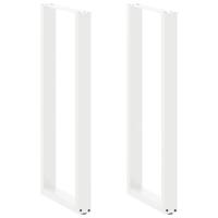 Bartafelpoten 2 st U-vormig 50x(110-111) cm staal wit - thumbnail