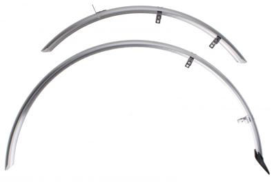 Eurofender Spatbordset elegance 28" x 46 mm - zilver