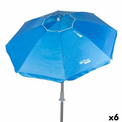 Parasol Aktive Blauw Polyester Aluminium 200 x 205 x 200 cm (6 Stuks)
