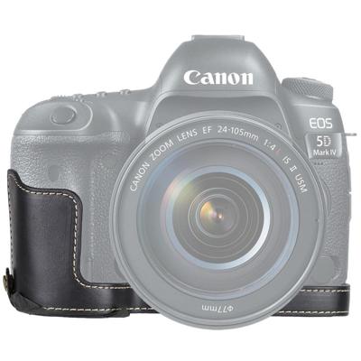 1/4 inch draad PU leder Camera Half Case Base voor Canon EOS 5D Mark IV / 5 D Mark III(Black)