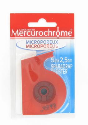 Mercurochrome Pleisters Microporeus 5mx2,5cm Mercurochrome Pleisters Microporeus 5mx2,5cm