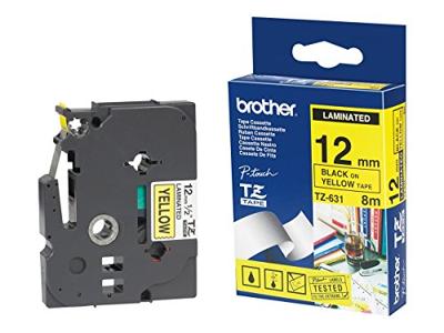 Brother TC-101 Labeltape Kunststof Tapekleur: Transparant Tekstkleur: Zwart 12 mm 7.7 m
