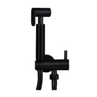 304 bidet handdoucheset mat zwart - thumbnail