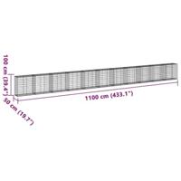 Schanskorf 1100x50x100 cm gegalvaniseerd ijzer zilverkleurig - thumbnail