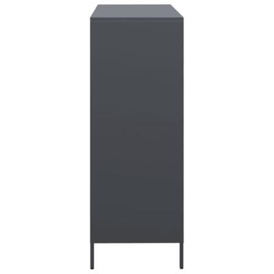 Hoge kast 101,5x39x103,5 cm staal antracietkleurig