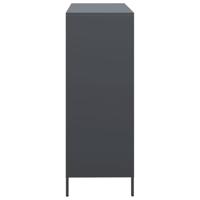 Hoge kast 101,5x39x103,5 cm staal antracietkleurig - thumbnail
