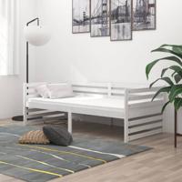 VidaXL Bedbank massief grenenhout wit 90x200 cm - thumbnail