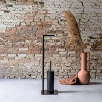 Toiletbutler Sealskin Tube met Toiletrolhouder en Toiletborstel met Houder Vrijstaand Zwart - thumbnail
