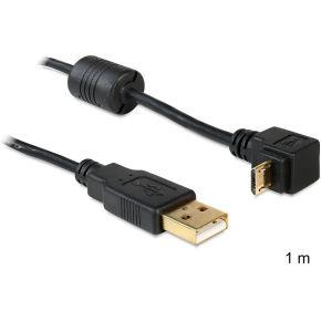 Delock 83148 USB-kabel USB 2.0 USB-A stekker, USB-micro-B stekker 1.00 m Zwart