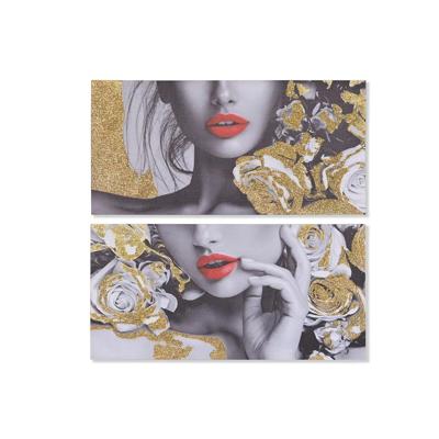 Schilderij DKD Home Decor Vrouw (80 x 2 x 40 cm) (2 Stuks)