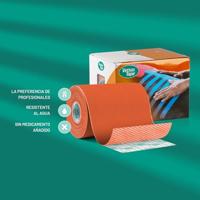 VetkinTape® Kinesiologie Tape voor dieren - Oranje (10cm x 5m) | 1 rol Kinesiotape voor paarden en honden | TÜV-gecertificeerd | Kinesiotapes met +25% meer kleefkracht | Voor professionals - thumbnail