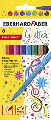 8 Glitter viltstiften Eberhard Faber EF-551008 8 Glitter viltstiften Eberhard Faber EF-551008
