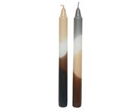 Dinerkaars Dip Dye Bruin 23cm Assorti 2st - thumbnail